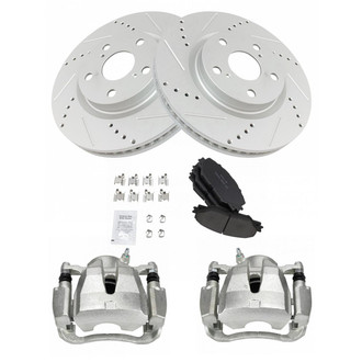 TRQ® - Performance Ceramic Front Brake Kit with Calipers