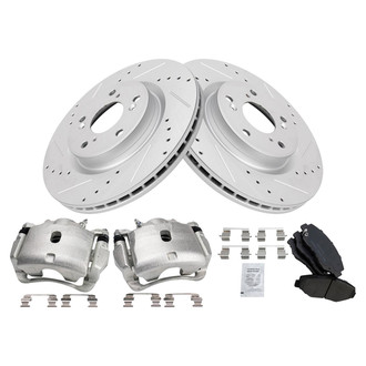 TRQ® - Performance Ceramic Front Brake Kit with Calipers