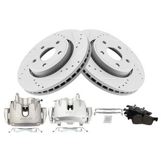 TRQ® - Performance Ceramic Front Brake Kit with Calipers