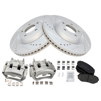 TRQ® - Performance Ceramic Front Brake Kit with Calipers