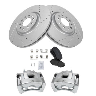 TRQ® - Performance Ceramic Front Brake Kit with Calipers