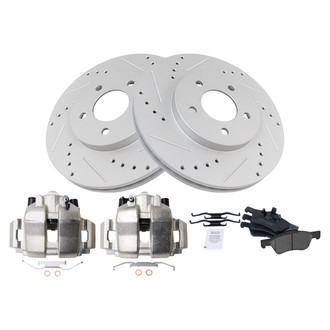 TRQ® - Performance Ceramic Front Brake Kit with Calipers