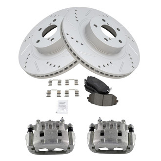 TRQ® - Performance Ceramic Front Brake Kit with Calipers