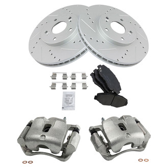 TRQ® - Performance Ceramic Front Brake Kit with Calipers