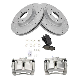 TRQ® - Performance Ceramic Front Brake Kit with Calipers