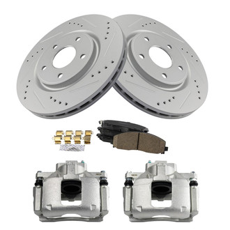TRQ® - Performance Ceramic Front Brake Kit with Calipers