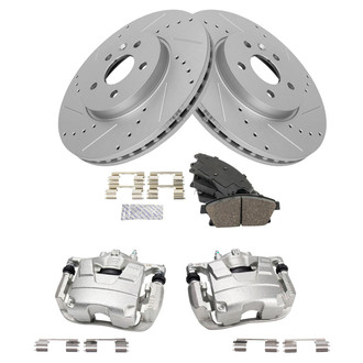 TRQ® - Performance Ceramic Front Brake Kit with Calipers