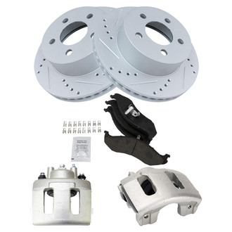 TRQ® - Performance Ceramic Front Brake Kit with Calipers