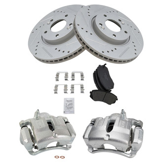 TRQ® - Performance Ceramic Front Brake Kit with Calipers