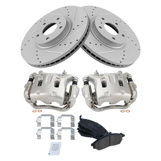 TRQ® - Performance Ceramic Front Brake Kit with Calipers