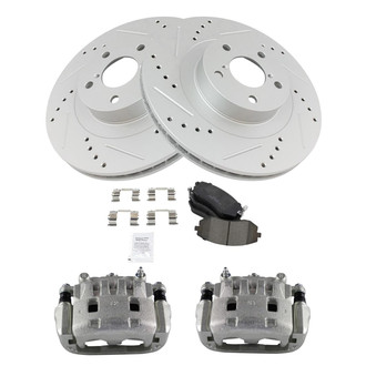 TRQ® - Performance Ceramic Front Brake Kit with Calipers