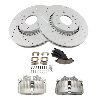 TRQ® - Performance Ceramic Front Brake Kit with Calipers