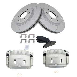 TRQ® - Performance Ceramic Front Brake Kit with Calipers