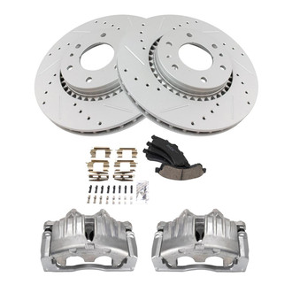 TRQ® - Performance Ceramic Front Brake Kit with Calipers