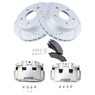 TRQ® - Performance Ceramic Front Brake Kit with Calipers