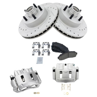 TRQ® - Performance Ceramic Front Brake Kit with Calipers