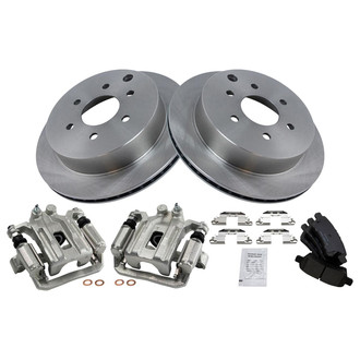 TRQ® - Rear Disc Brake Kit with Ceramic Pads and Calipers
