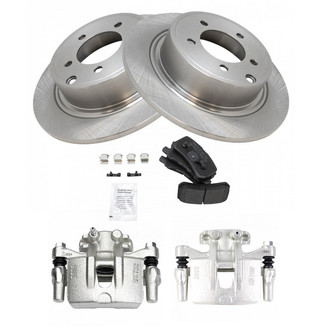 TRQ® - Rear Disc Brake Kit with Semi-Metallic Pads and Calipers