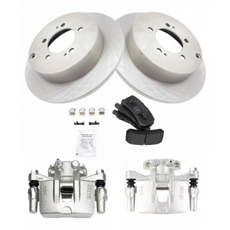 TRQ® - Rear Disc Brake Kit with Semi-Metallic Pads and Calipers