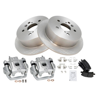 TRQ® - Rear Disc Brake Kit with Semi-Metallic Pads and Calipers