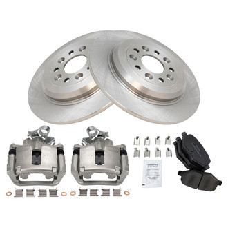 TRQ® - Rear Disc Brake Kit with Semi-Metallic Pads and Calipers