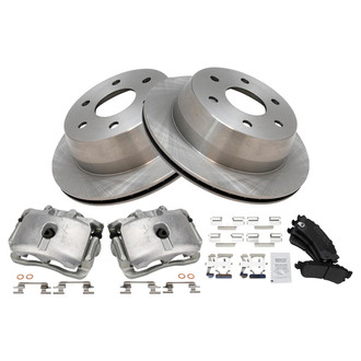 TRQ® - Rear Disc Brake Kit with Semi-Metallic Pads and Calipers