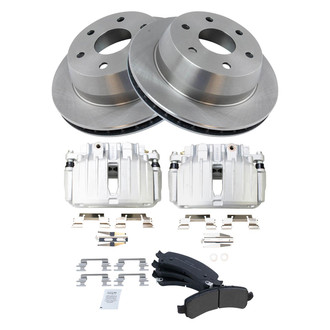TRQ® - Rear Disc Brake Kit with Semi-Metallic Pads and Calipers