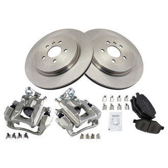 TRQ® - Rear Disc Brake Kit with Semi-Metallic Pads and Calipers