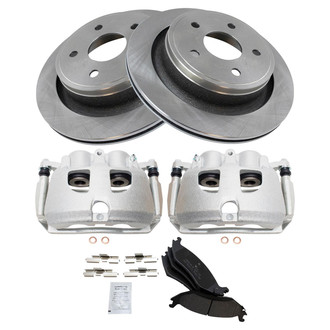 TRQ® - Rear Disc Brake Kit with Semi-Metallic Pads and Calipers