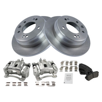 TRQ® - Rear Disc Brake Kit with Semi-Metallic Pads and Calipers