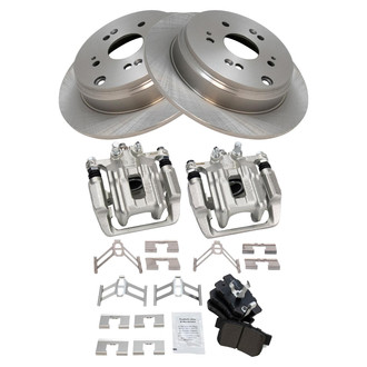 TRQ® - Rear Disc Brake Kit with Semi-Metallic Pads and Calipers