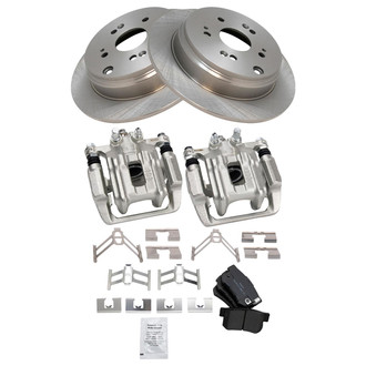TRQ® - Rear Disc Brake Kit with Semi-Metallic Pads and Calipers