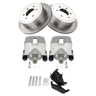 TRQ® - Rear Disc Brake Kit with Semi-Metallic Pads and Calipers