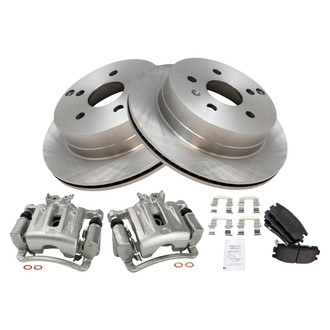 TRQ® - Rear Disc Brake Kit with Semi-Metallic Pads and Calipers