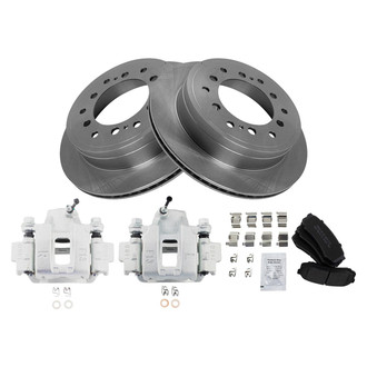 TRQ® - Rear Disc Brake Kit with Semi-Metallic Pads and Calipers
