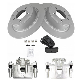 TRQ® - Rear Disc Brake Kit with Semi-Metallic Pads and Calipers