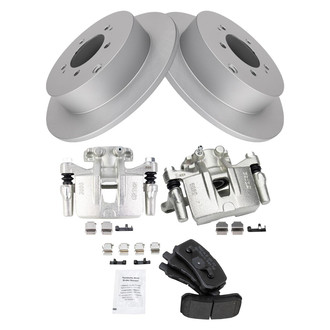 TRQ® - Rear Disc Brake Kit with Semi-Metallic Pads and Calipers