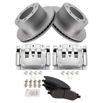 TRQ® - Rear Disc Brake Kit with Semi-Metallic Pads and Calipers