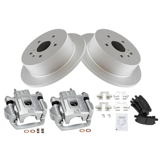 TRQ® - Rear Disc Brake Kit with Semi-Metallic Pads and Calipers