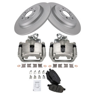 TRQ® - Rear Disc Brake Kit with Semi-Metallic Pads and Calipers