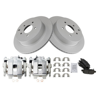 TRQ® - Rear Disc Brake Kit with Semi-Metallic Pads and Calipers