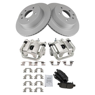 TRQ® - Rear Disc Brake Kit with Semi-Metallic Pads and Calipers
