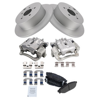 TRQ® - Rear Disc Brake Kit with Semi-Metallic Pads and Calipers