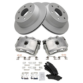 TRQ® - Rear Disc Brake Kit with Semi-Metallic Pads and Calipers