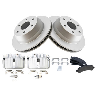 TRQ® - Rear Disc Brake Kit with Semi-Metallic Pads and Calipers