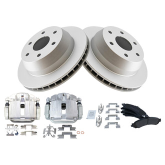 TRQ® - Rear Disc Brake Kit with Semi-Metallic Pads and Calipers