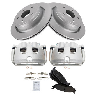 TRQ® - Rear Disc Brake Kit with Semi-Metallic Pads and Calipers