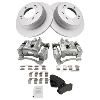 TRQ® - Rear Disc Brake Kit with Semi-Metallic Pads and Calipers