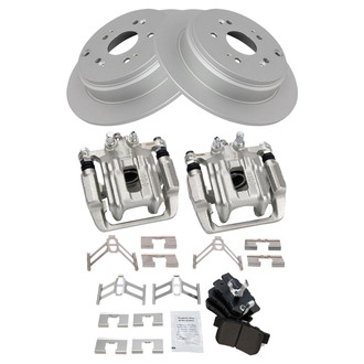 TRQ® - Rear Disc Brake Kit with Semi-Metallic Pads and Calipers