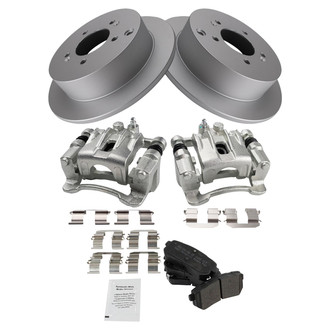 TRQ® - Rear Disc Brake Kit with Semi-Metallic Pads and Calipers